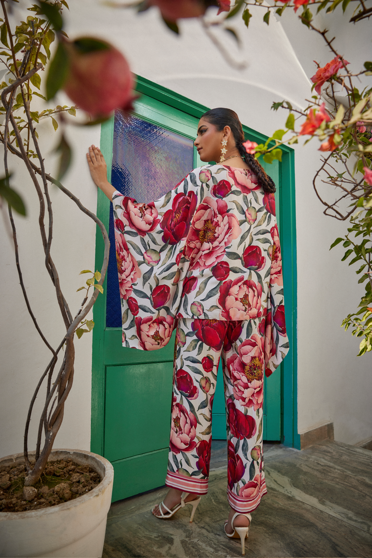 Top with Pants in White