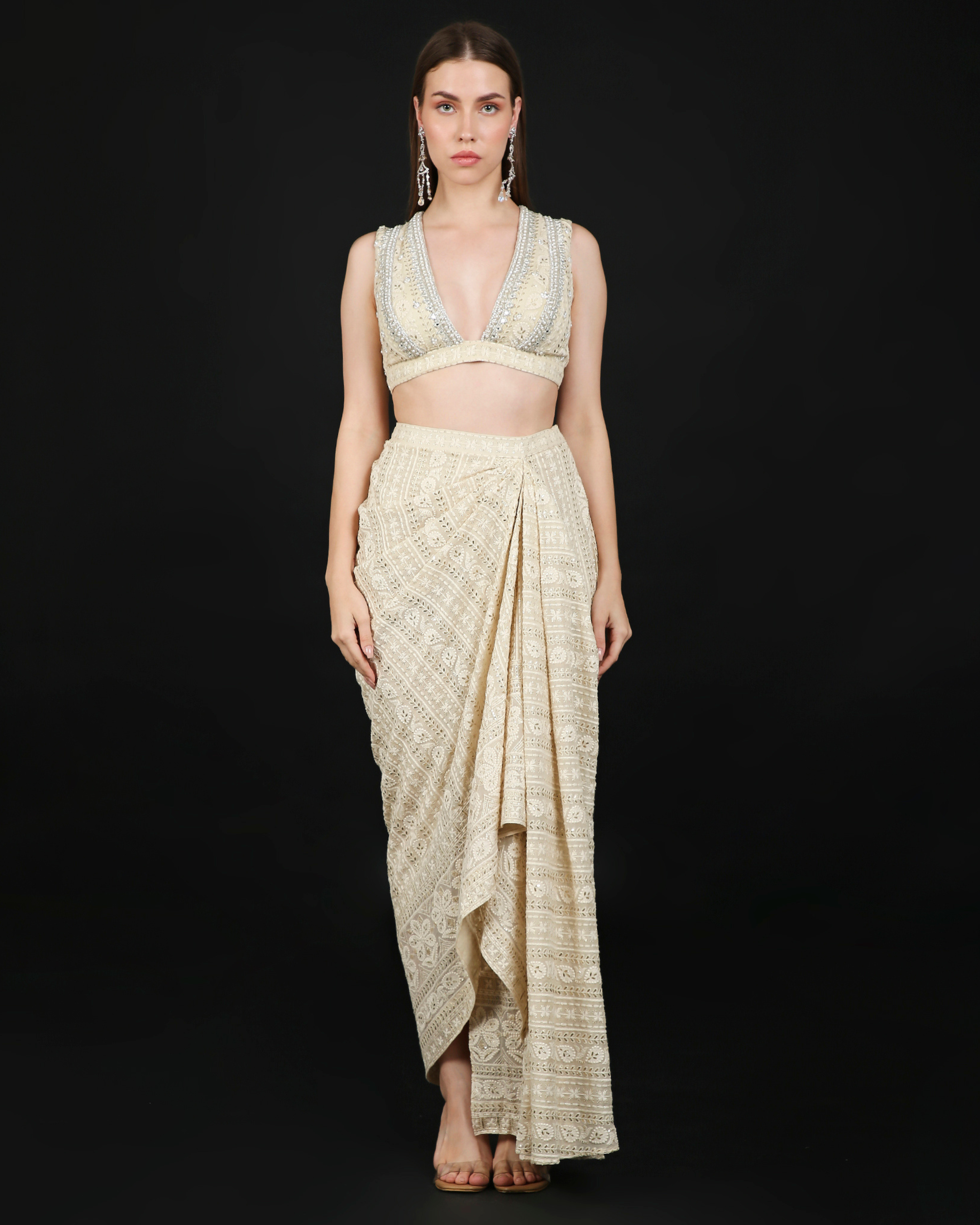 Trina Skirt and Top in Champagne