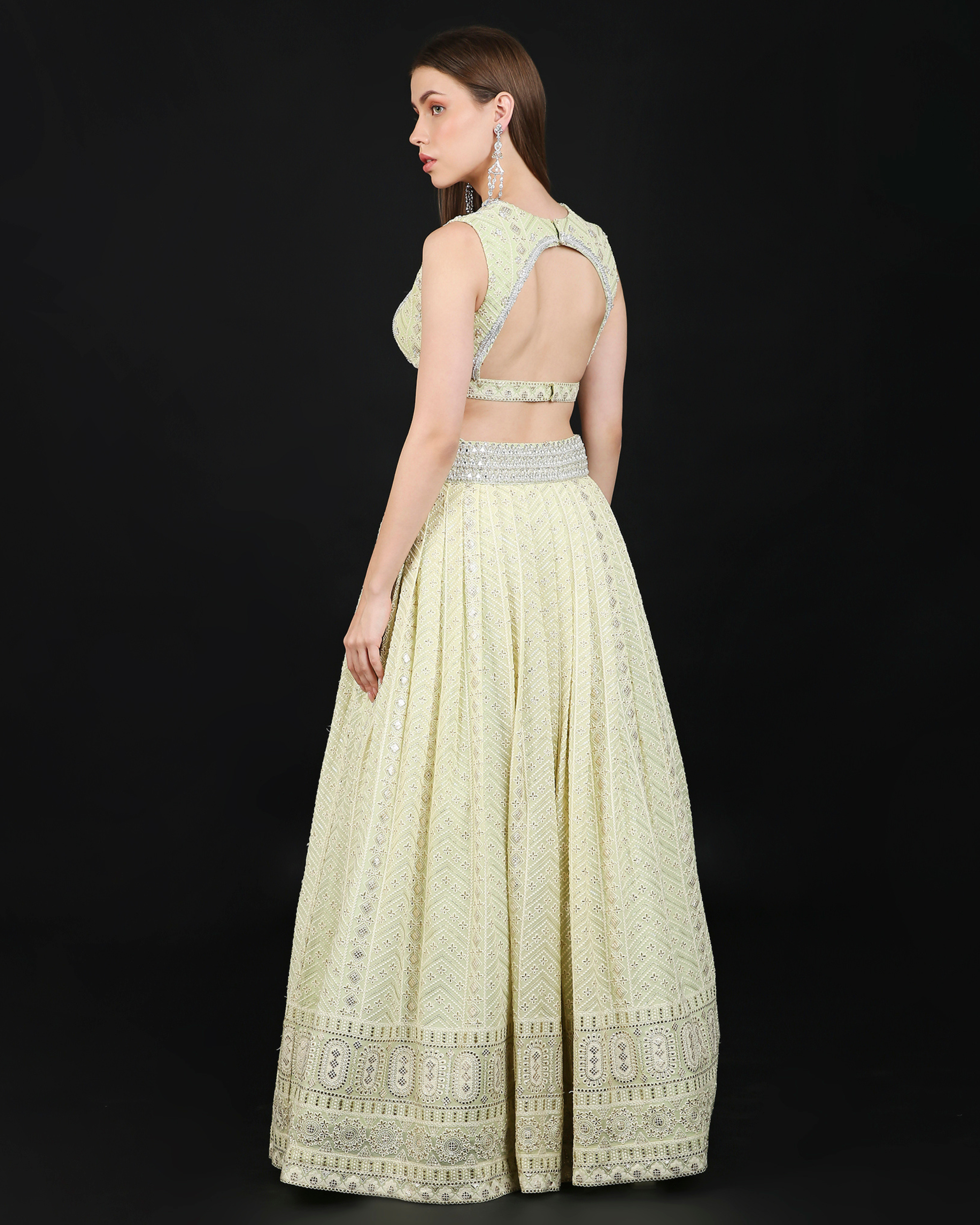 Ava Lehenga Set in Pistachio