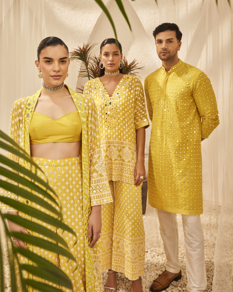 Leila Relaxed Fit Tunic with Palazzo Pants in Amber