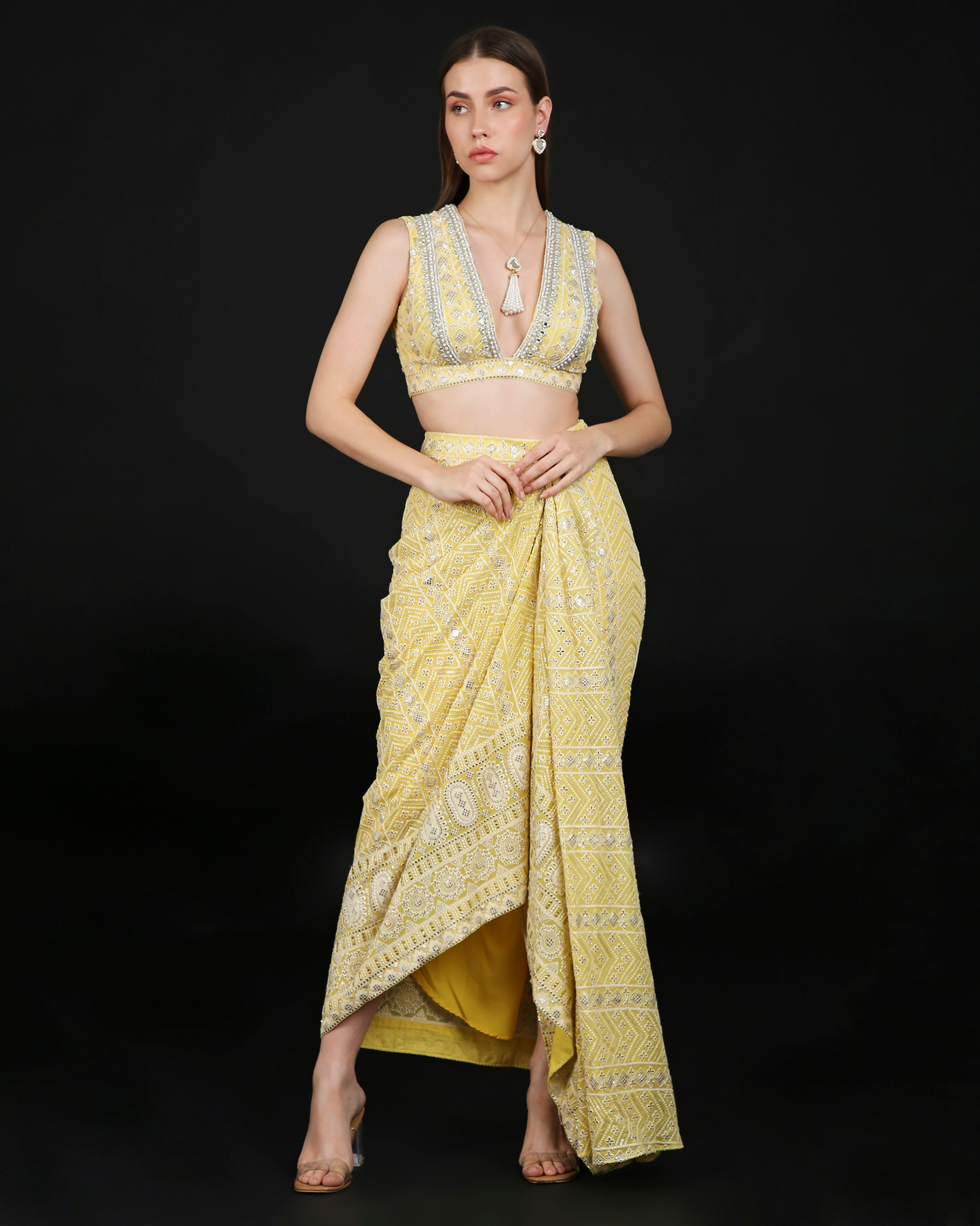 Trina Skirt and Top in Mango