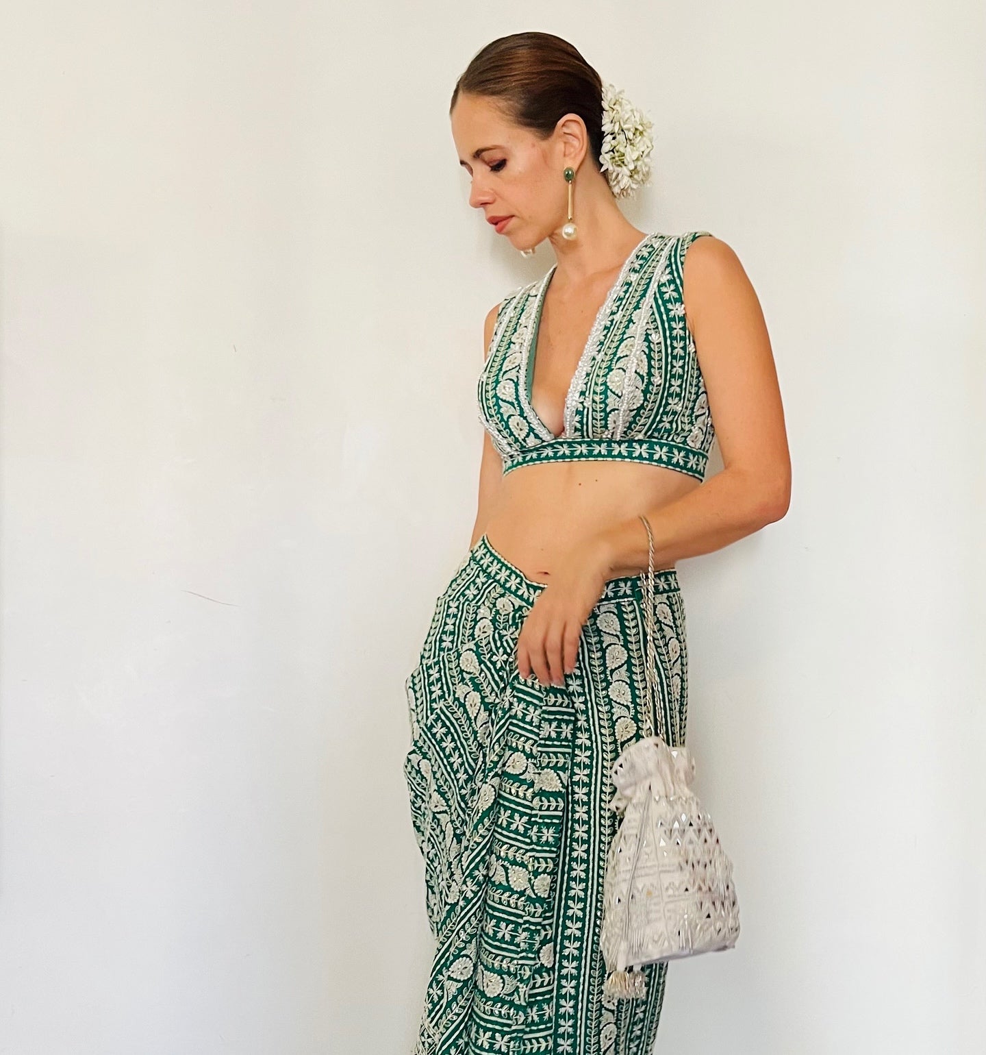 Trina Skirt and Top in Emerald