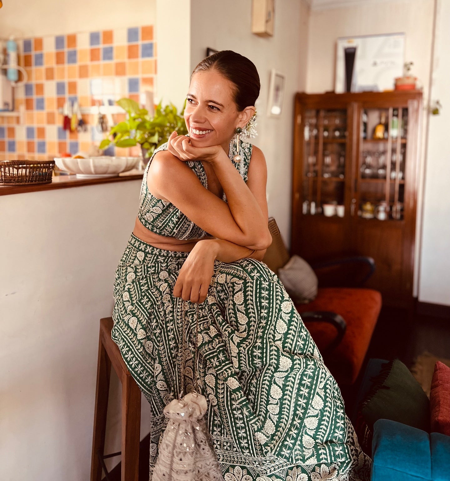 Trina Skirt and Top in Emerald