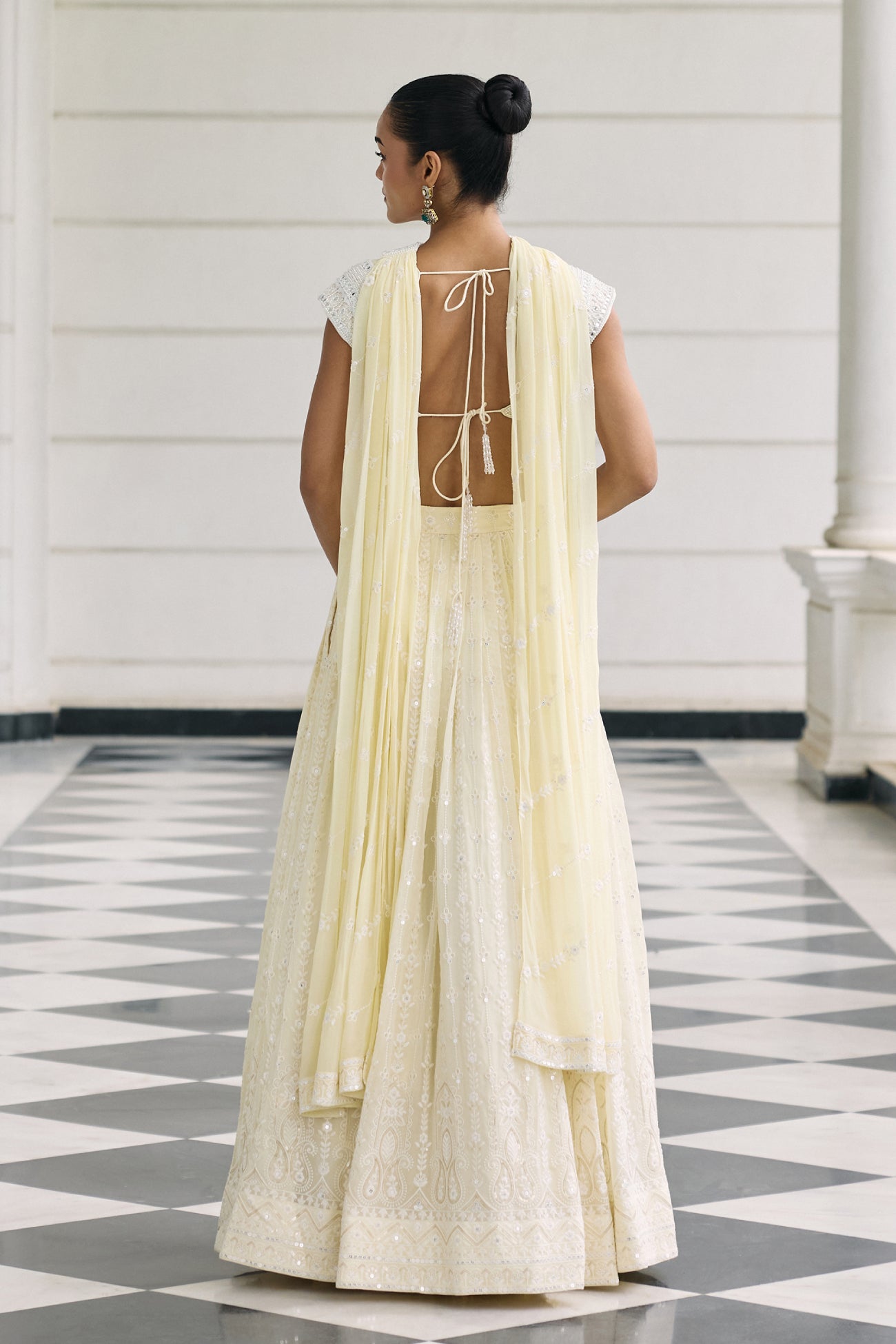 Ira Lehenga Set in Butter Yellow