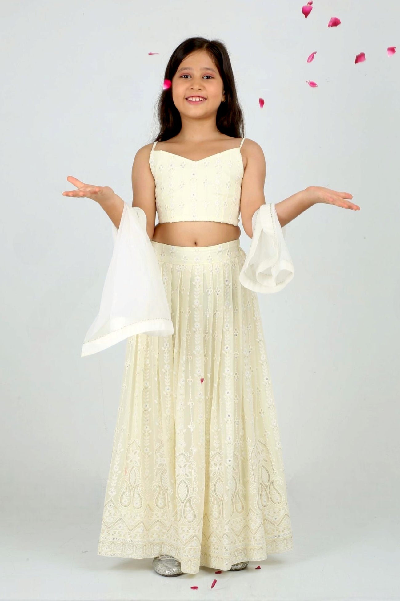 Ira Lehenga Set in Butter Yellow