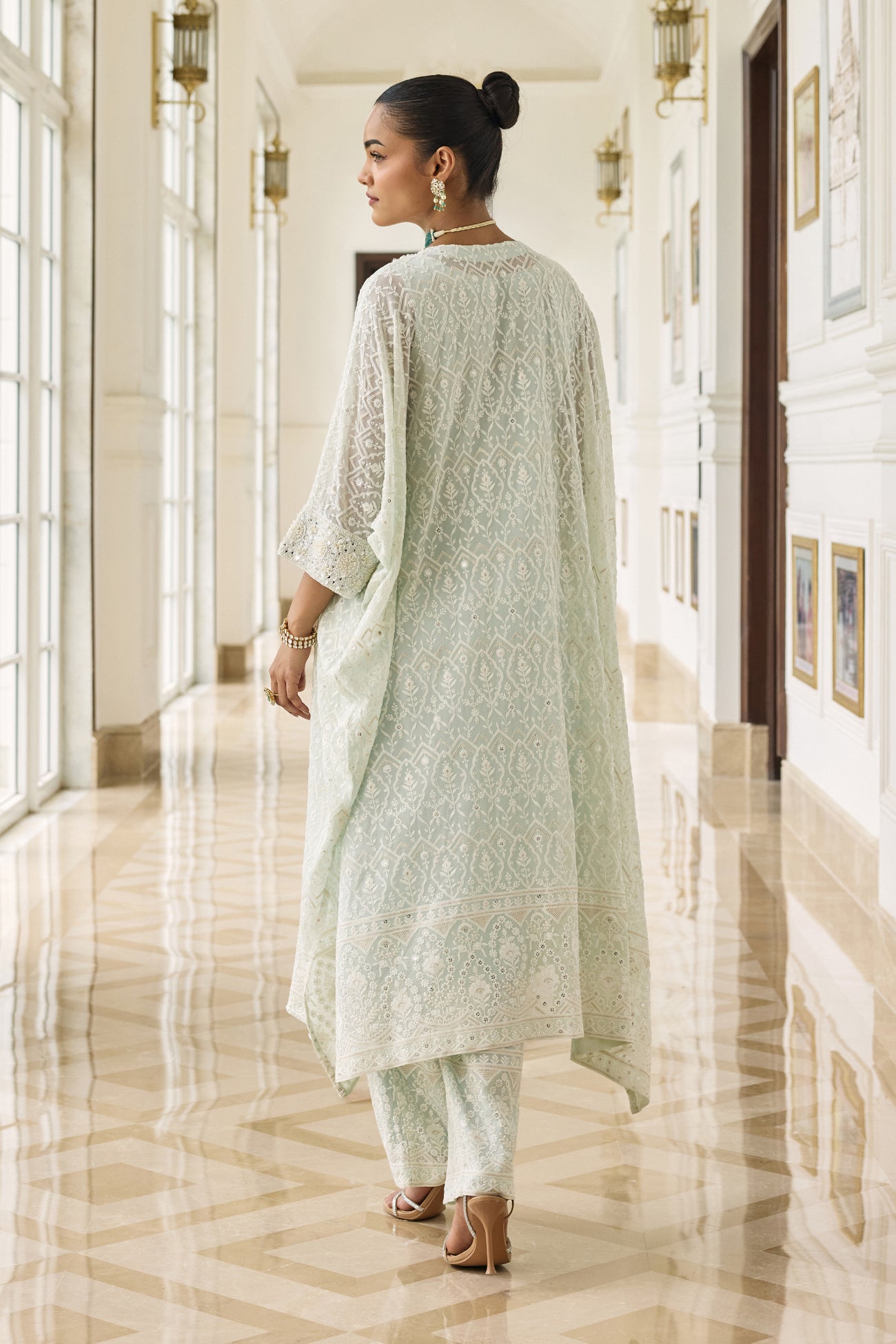 Mari Kaftan Set in Sky Blue