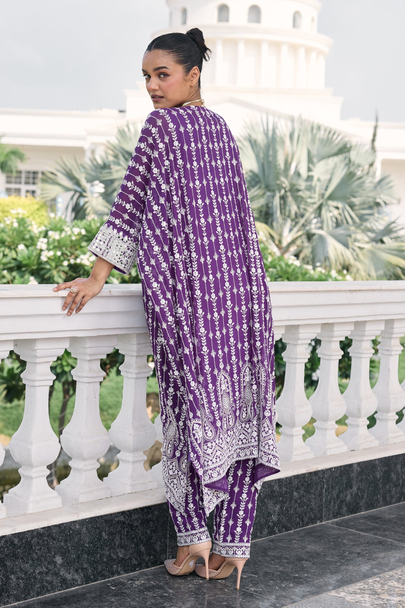 Mari Kaftan Set in Purple