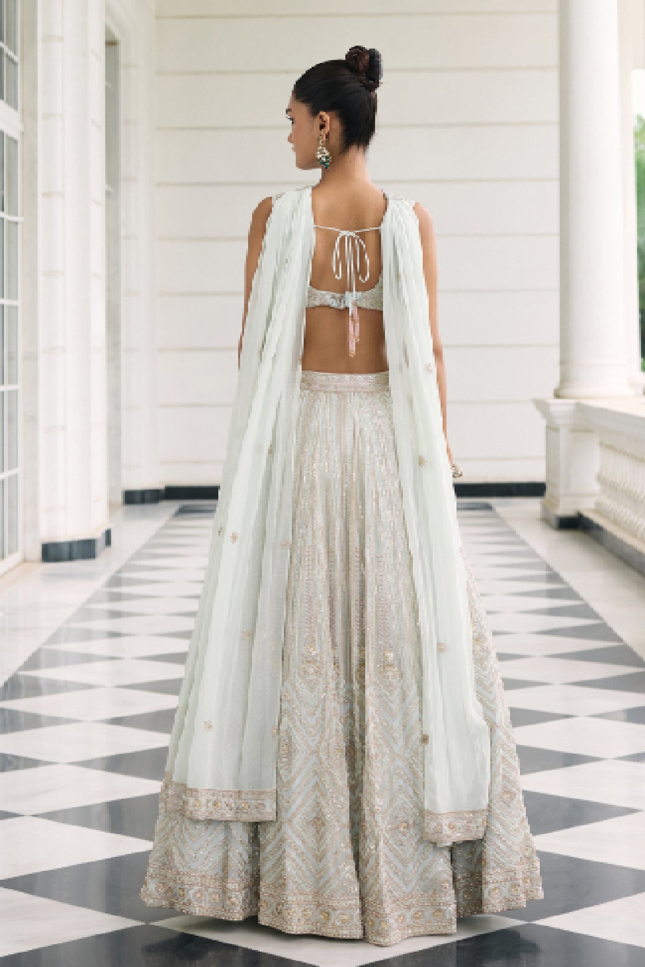 Noor Lehenga Set in Sea Green
