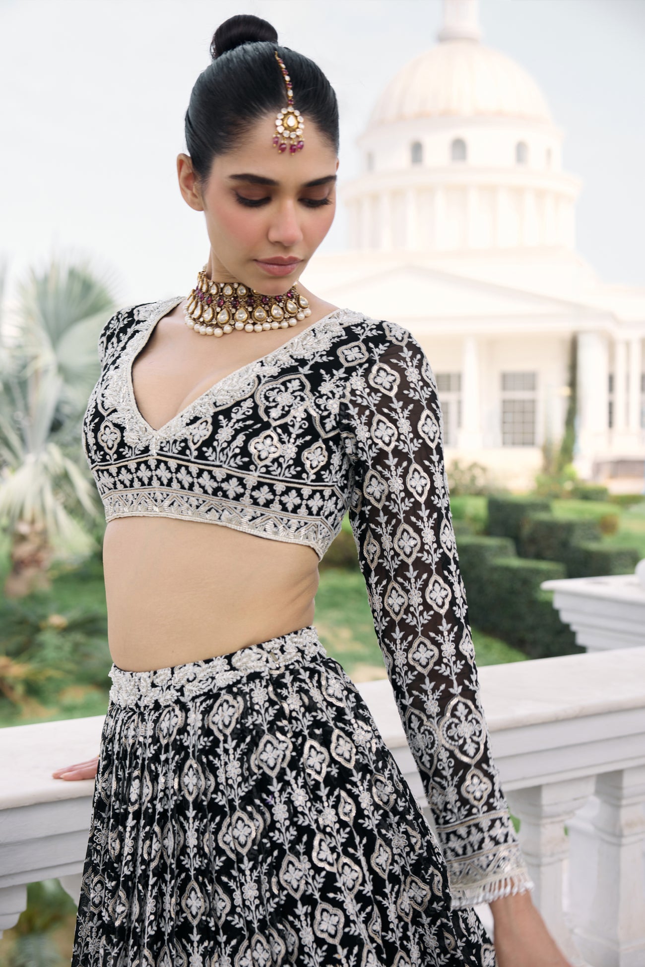 Ziya Lehenga Set in Black