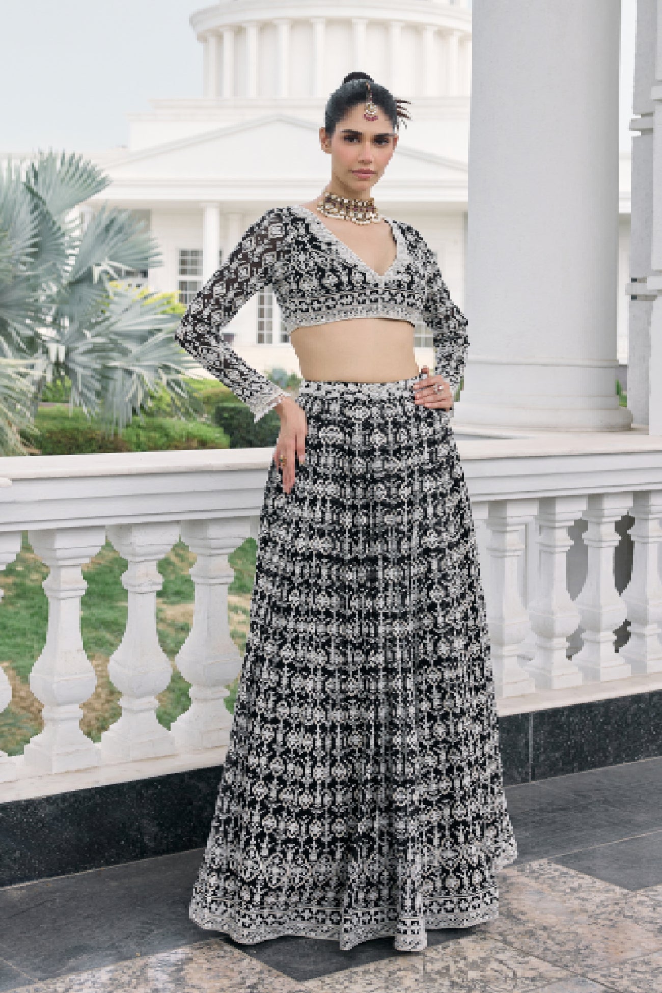 Ziya Lehenga Set in Black