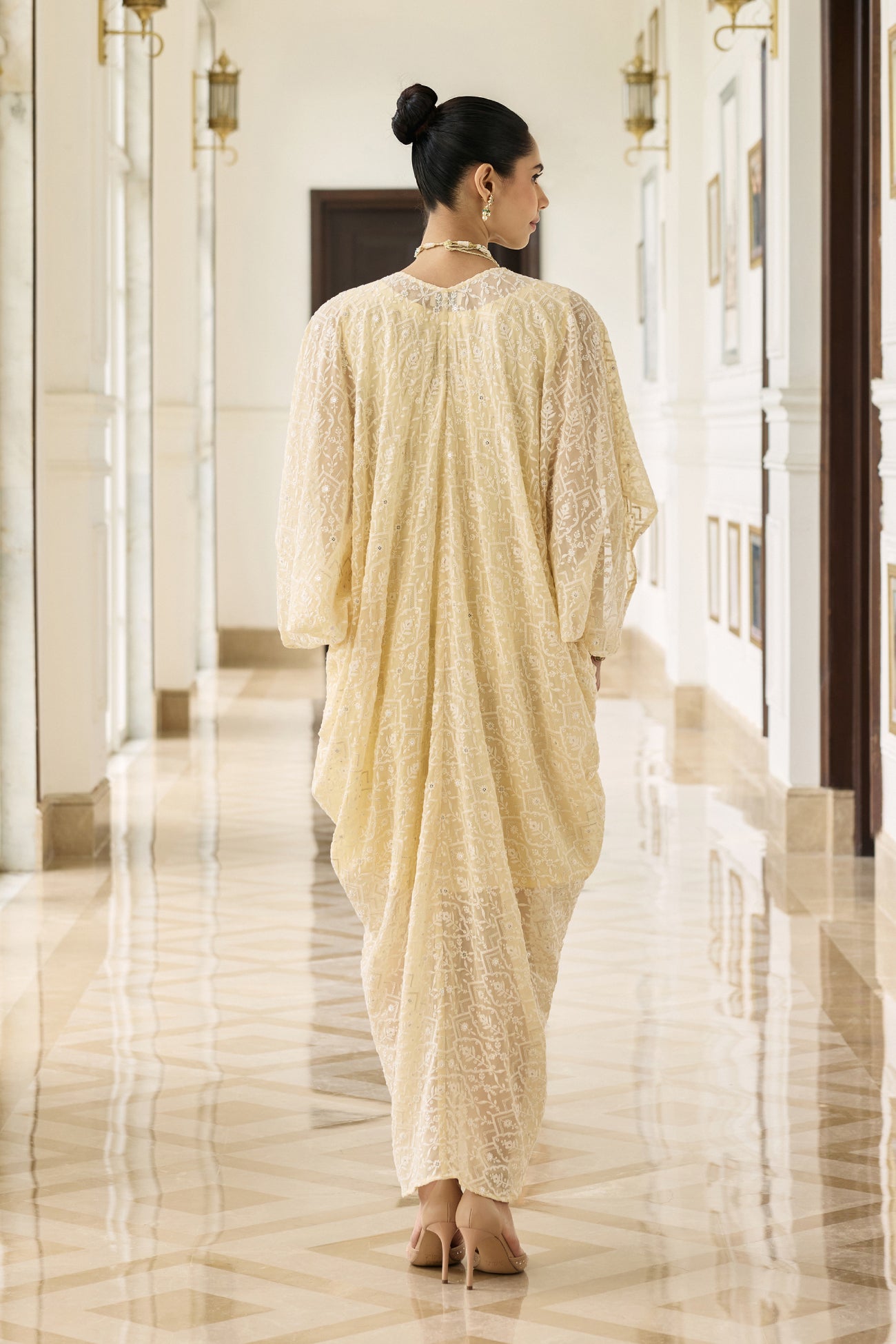 Zoe Kaftan Dress in Beige