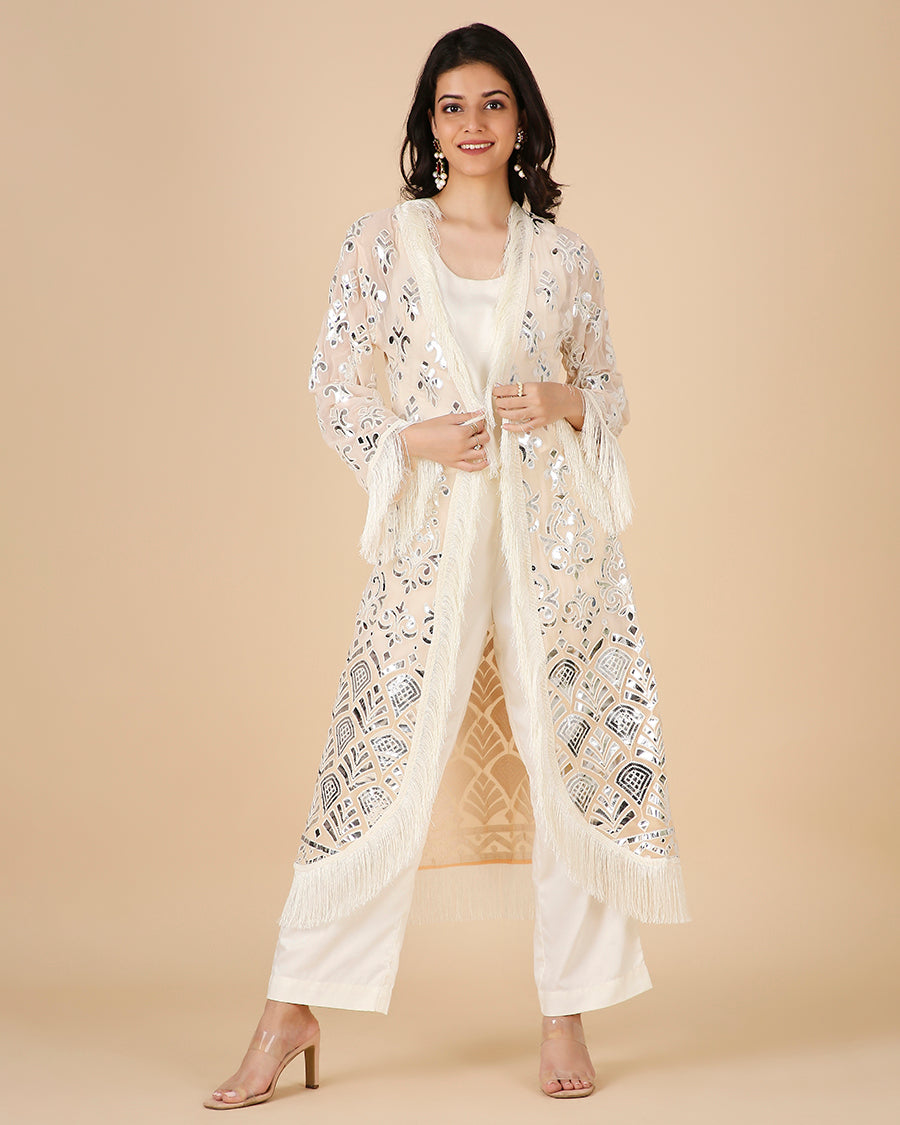 Sheesh Mahal Cape in Beige