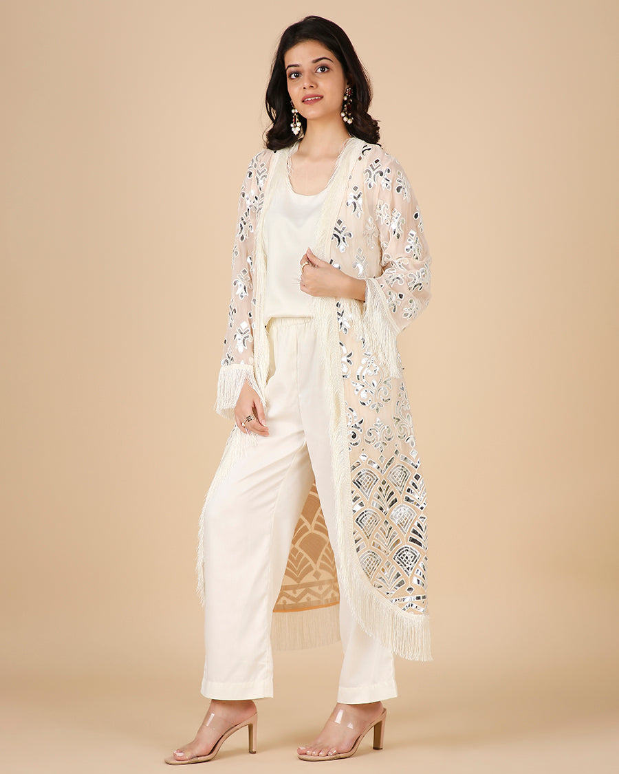 Sheesh Mahal Cape in Beige