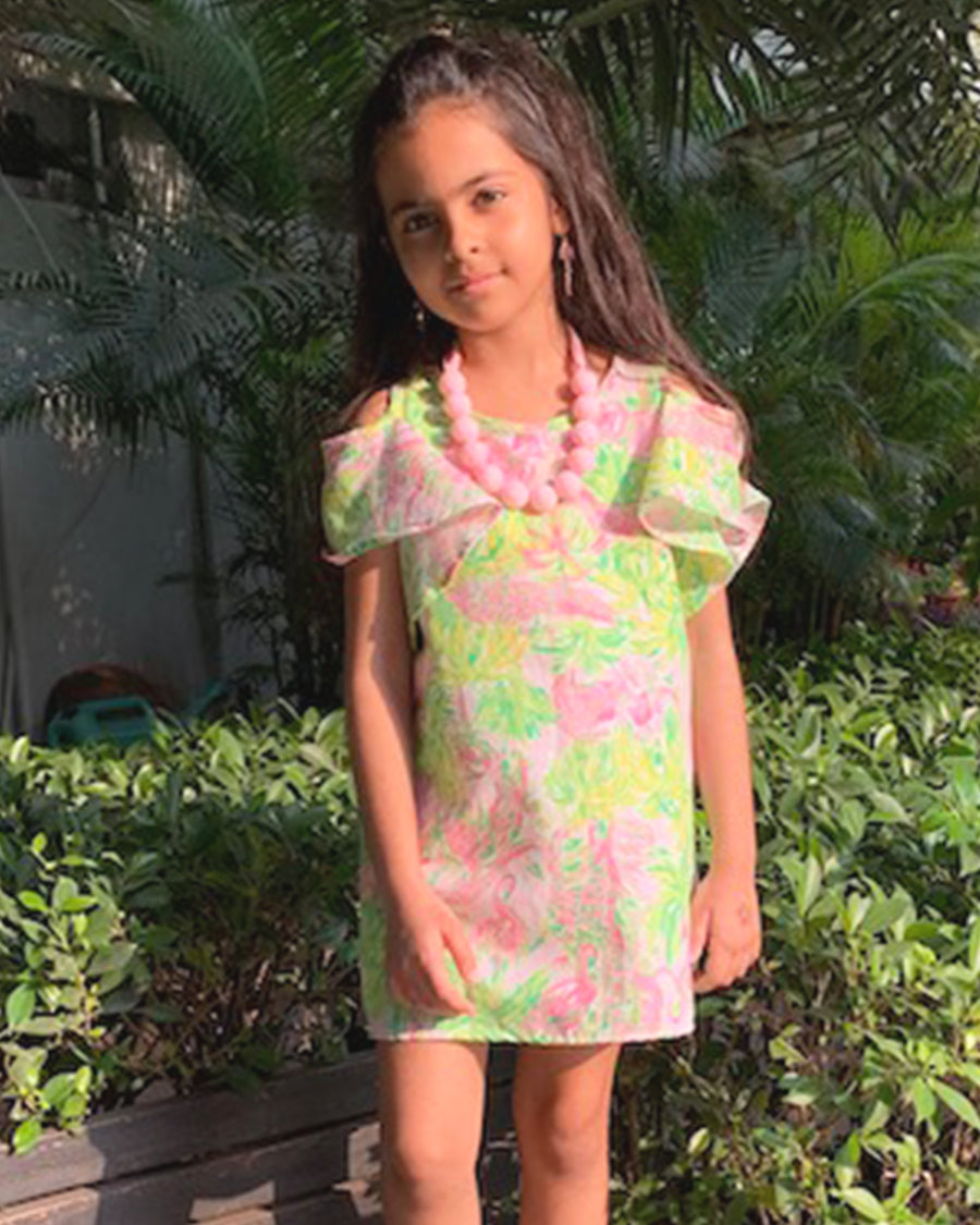 Dana Dress in Pink Giraffe