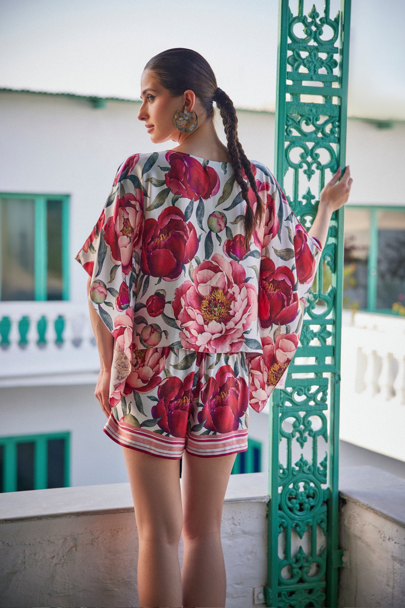 Top with Shorts in White