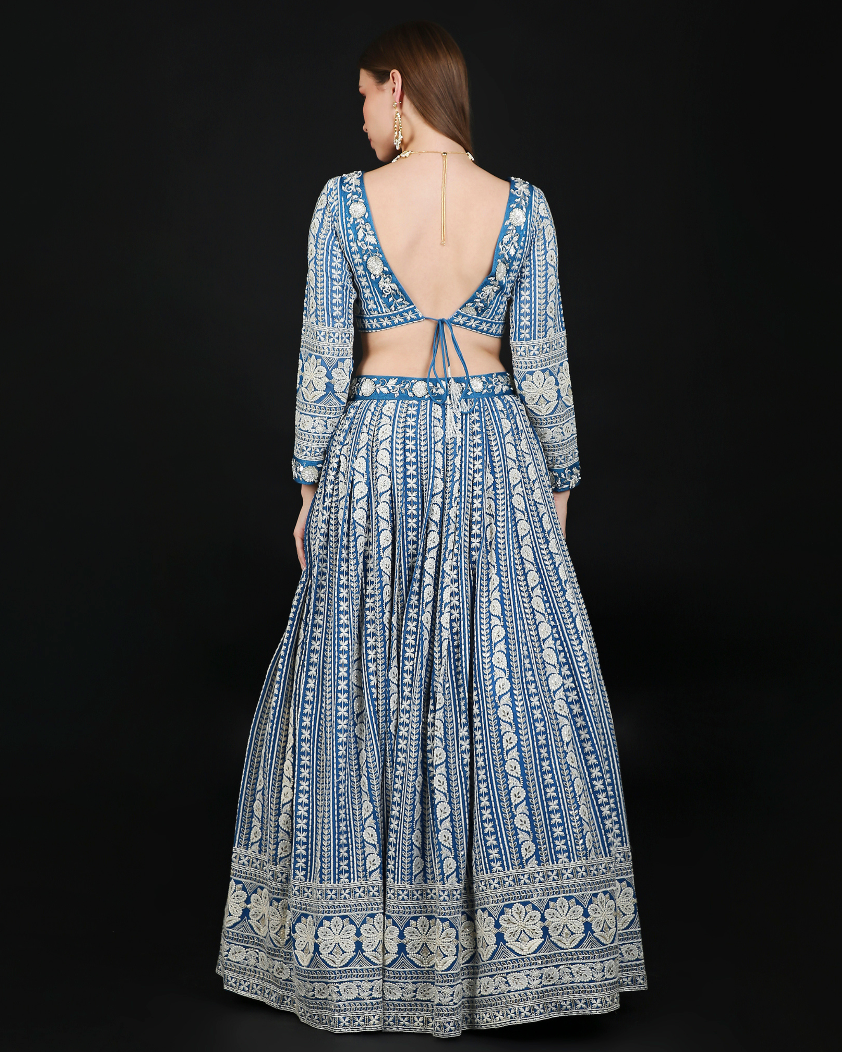 Pari Lehenga Set in Cobalt