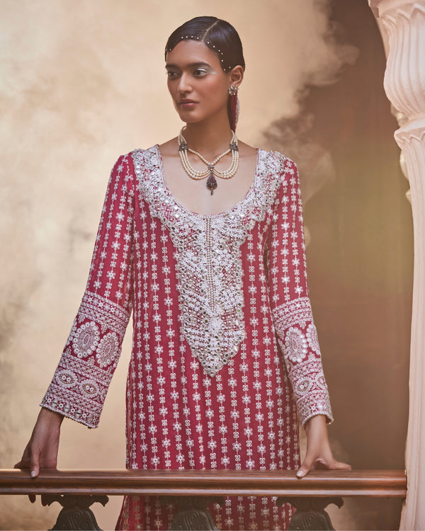 Kiara Long Tunic in Ruby