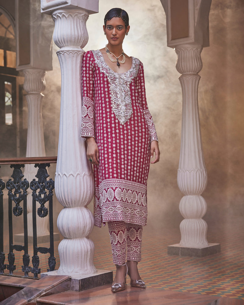 Kiara Long Tunic in Ruby