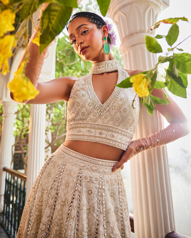 Shahi Lehenga in Ivory