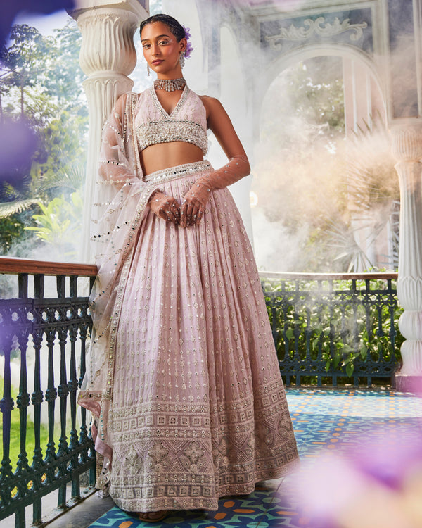 Ira Lehenga in Dusty Pink