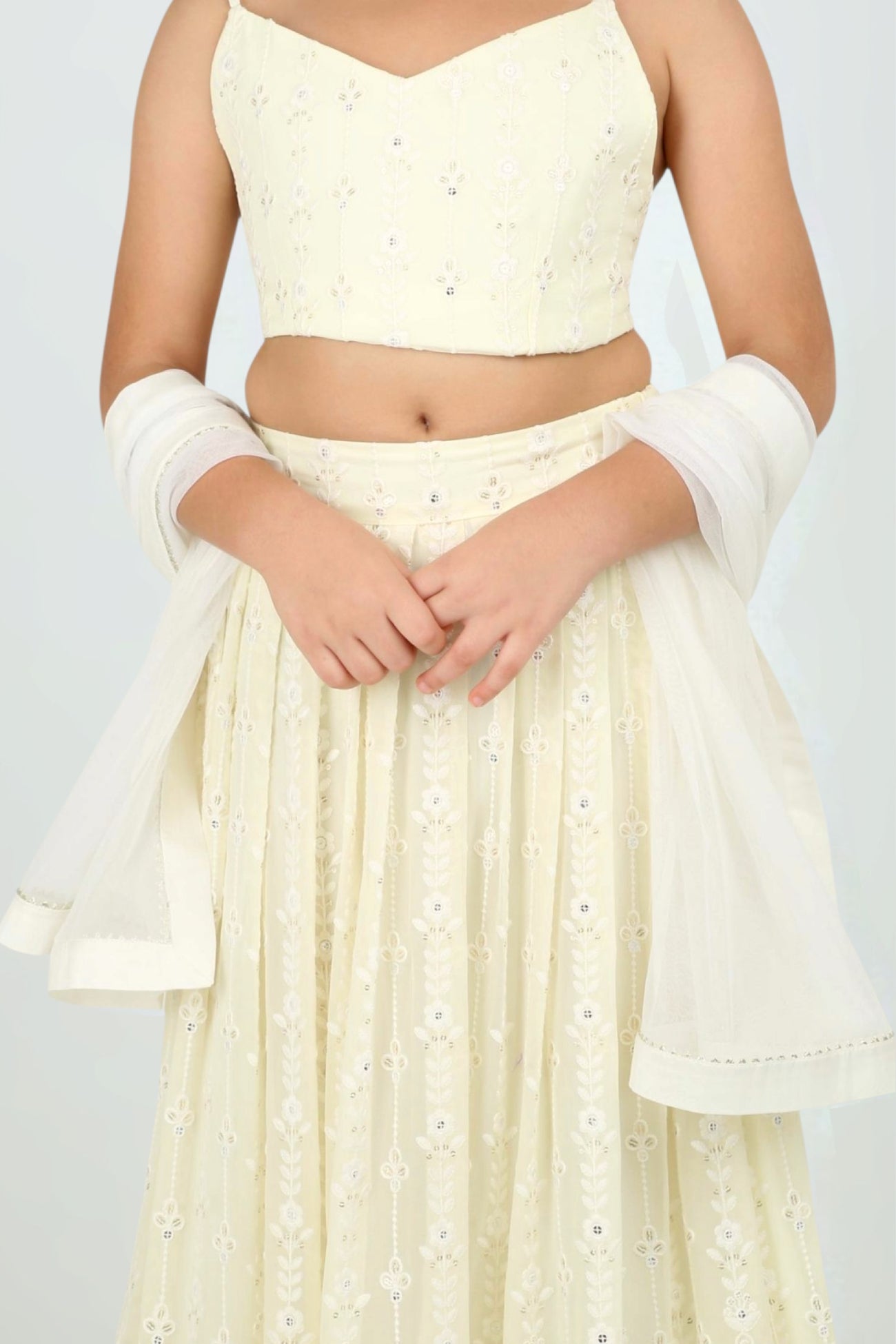 Ira Lehenga Set in Butter Yellow