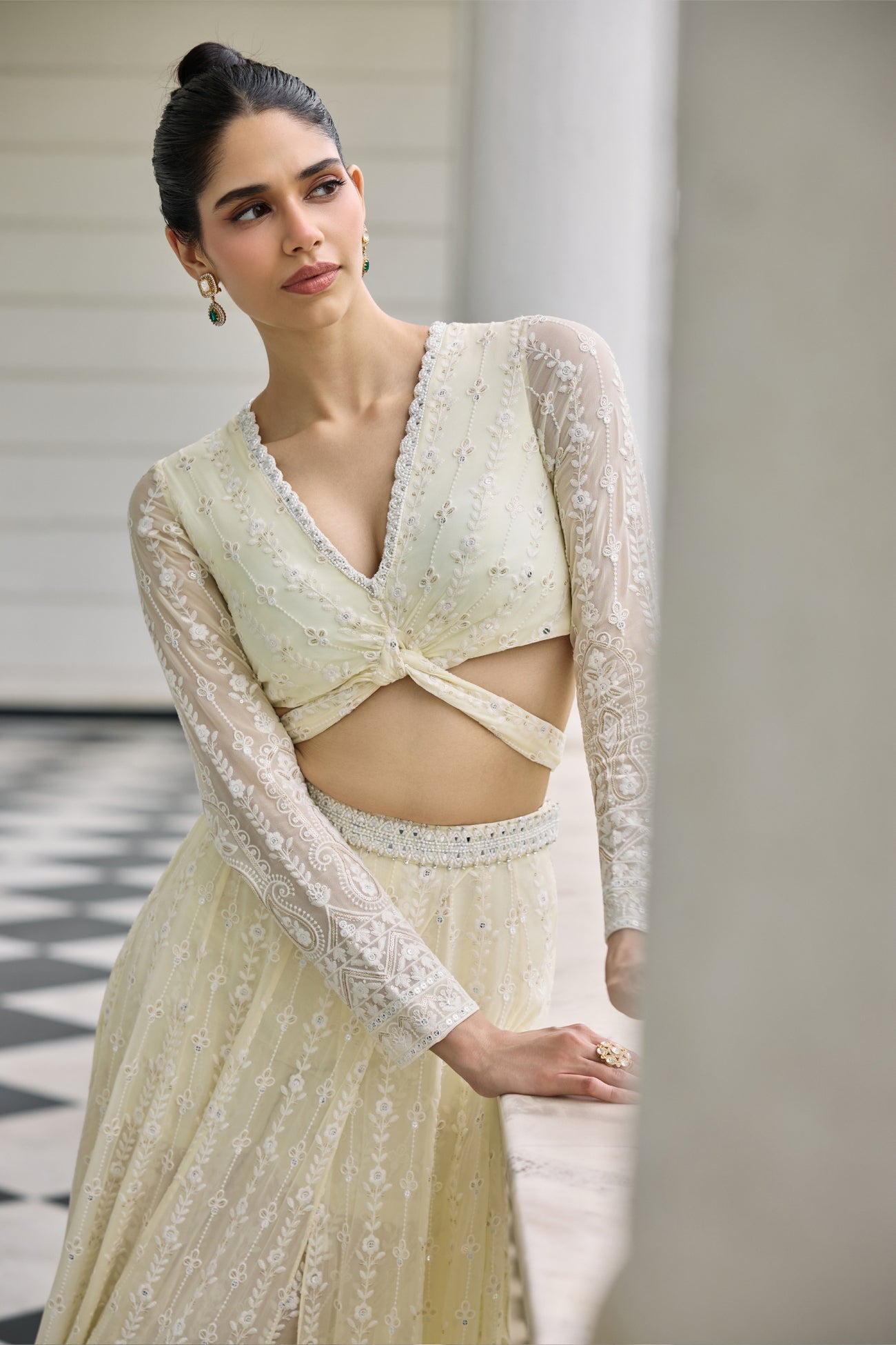 Kyra Top and Skirt Set in Butter Yellow