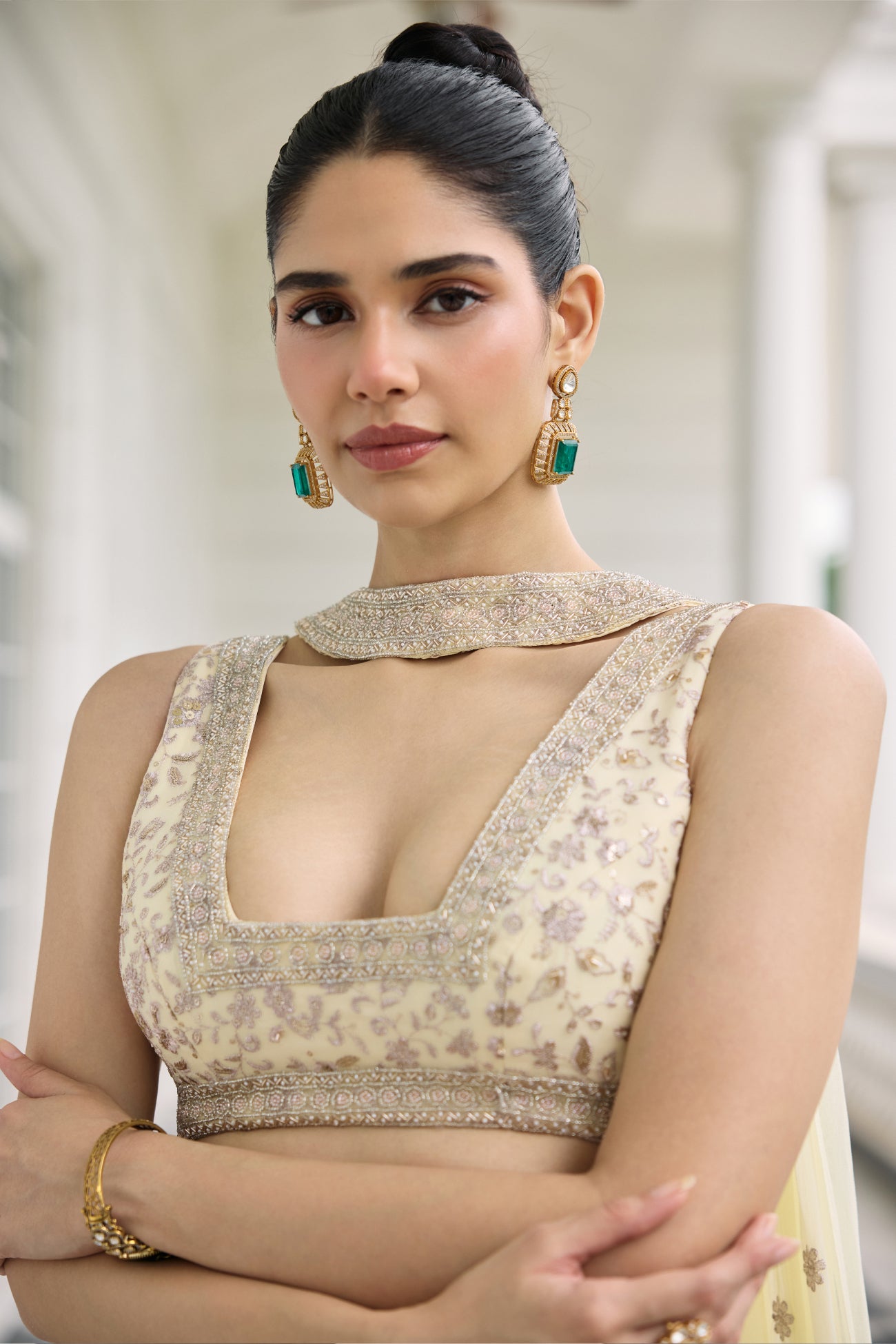 Noor Lehenga Set in Butter Yellow