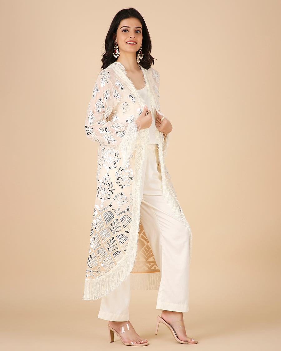 Sheesh Mahal Cape in Beige