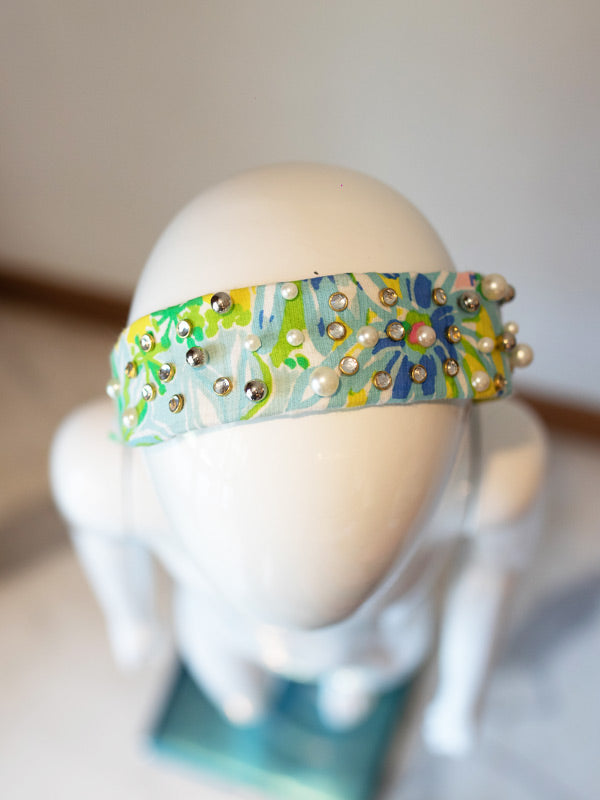 Trixie Hairband in Embellished Multi Flower