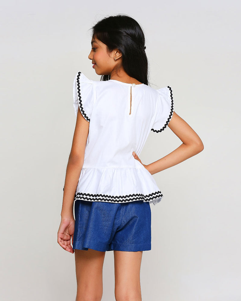 White Top with Ric Rac